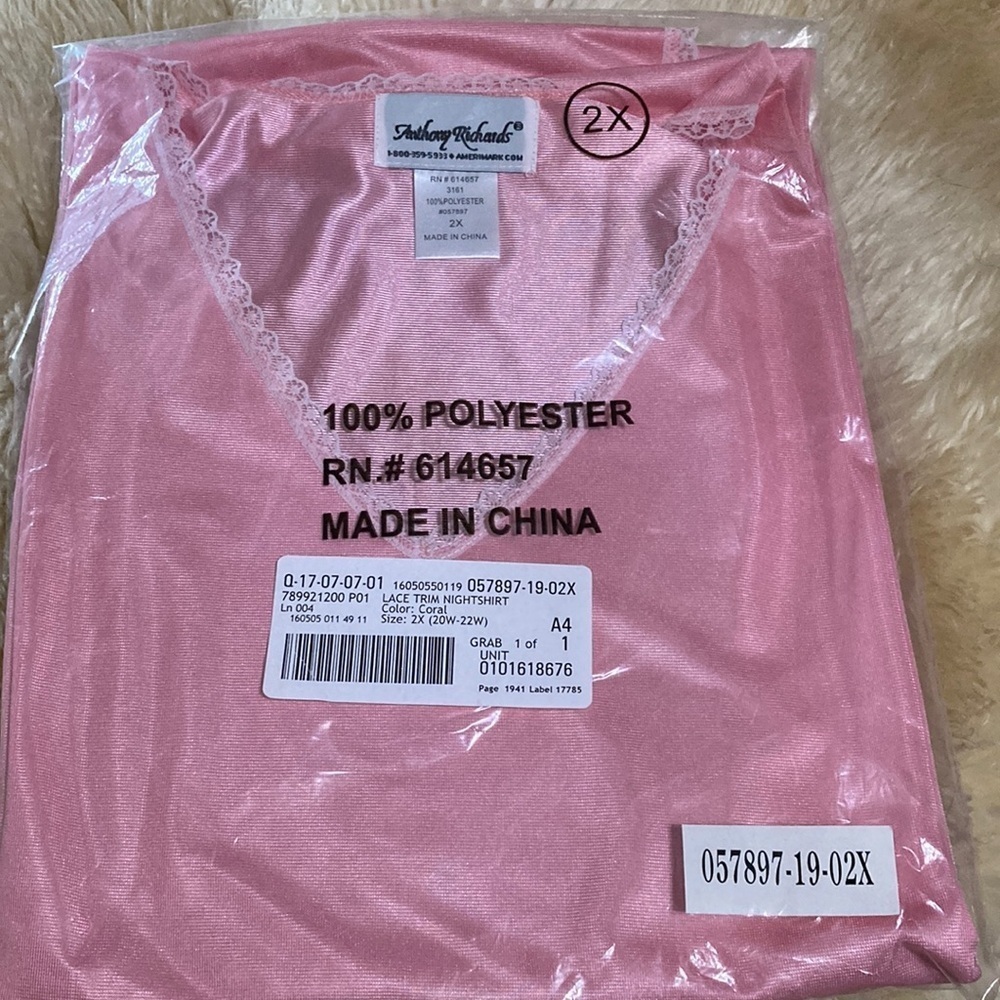 Anthony Richards Pink Chemise Intimates & Sleepwear